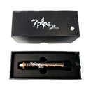 Pipe: 7 Pipe Twisty Five Chamber Glass Blunt-Rose
