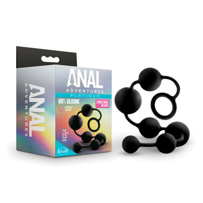 Anal Adventures Platinum-Silicone Large Beads