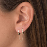 Earring: Sterling Silver Double Cuff Hinged