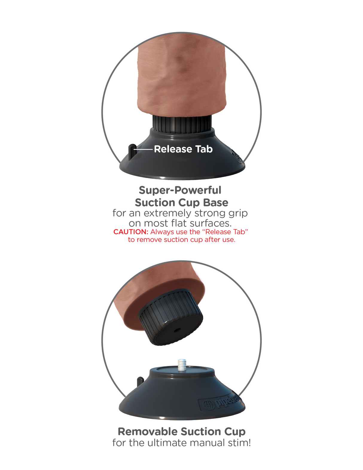 King Cock 9" Vibrating-Tan