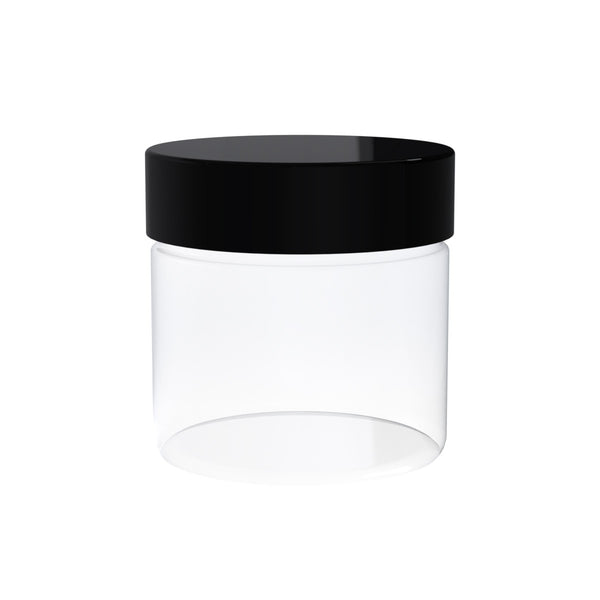 1oz Glass Jar with black cap
