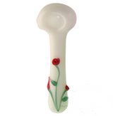 Pipe: 4" Spoon with Roses-White