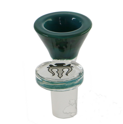 Bowl: Hydros Teal 14mm Honeycomb Funnel  Bowl