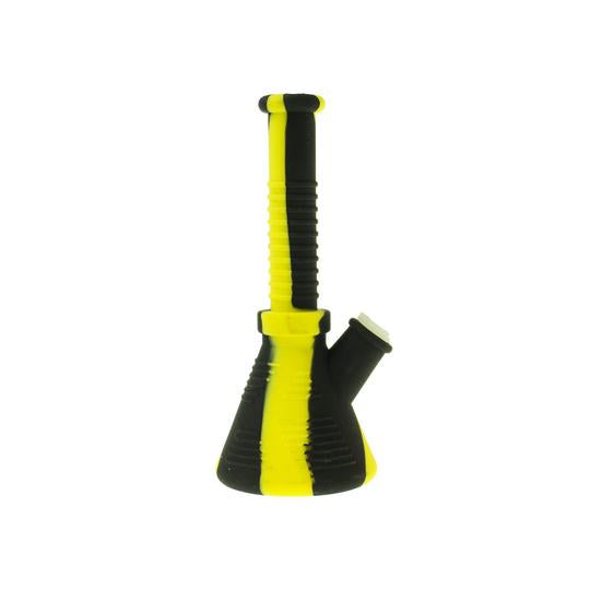 Bong: 8" Silicone beaker-Yellow/Black