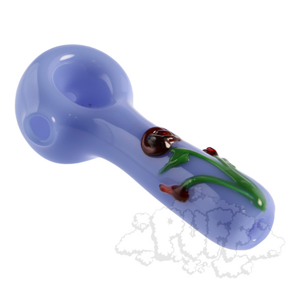 Pipe: 4" Spoon with Roses-Blue