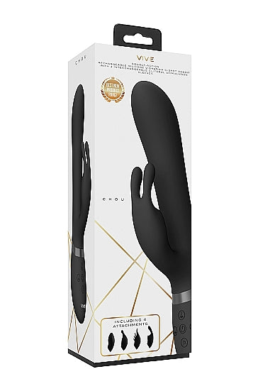 CHOU GSpot Rabbit with Sleeves-Black