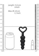 Ouch! Anal Love Beads - Black