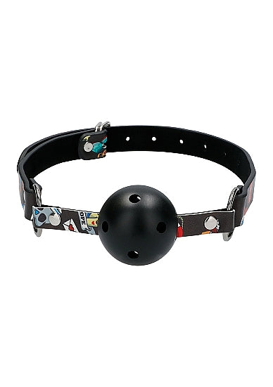 Ouch Breathable Ball Gag-Old School Tattoo