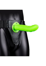 Strap On Textured Hollow 8" - Glow in the Dark