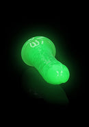 Real Rock Glow In The Dark Dildo 7"-Green