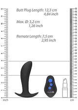OUCH E-Stim Vibrating Remote Control Butt Plug