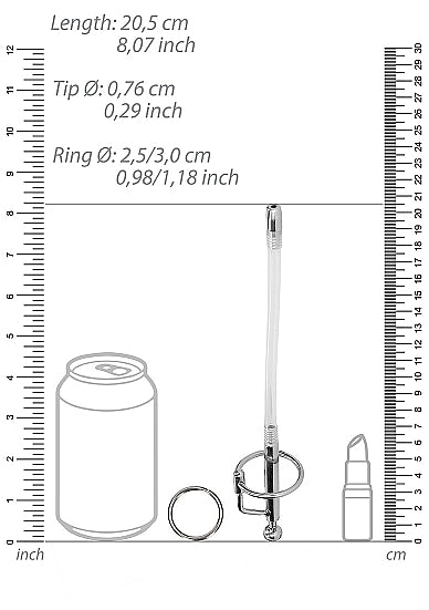 Ouch Stainless Steel Dilator Stick with Ring