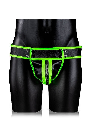 GLO Glow In The Dark Striped Jock Strap Large/Extra Large