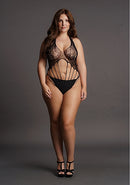 Teddy: Strappy Lace Queen Size Black