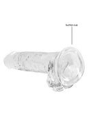 Real Rock 7" Dildo with Balls-Clear