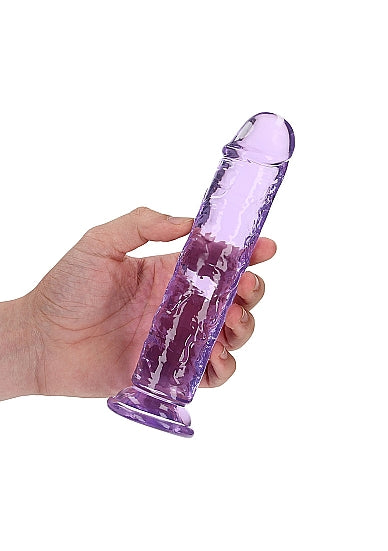 Real Rock Straight Dildo 7"-Purple