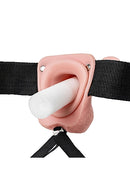 Strap-On Hollow with Balls 7"-White