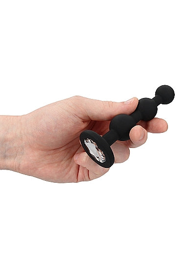 Ouch Silicone Beaded Plug-Black