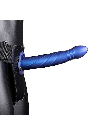 Strap-On Twisted Hollow 8"-Blue