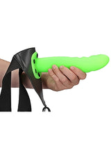 Strap On Textured Hollow 8" - Glow in the Dark