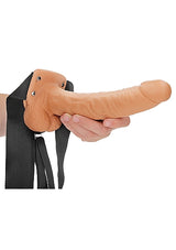 Strap On Hollow w/Balls 9" - Tan