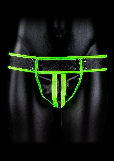 GLO Glow In The Dark Striped Jock Strap Small/Medium