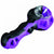Pipe: Silicone with Glass Bowl-Purple Black