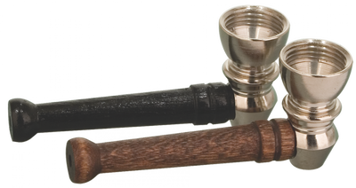 Pipe: Larry nickel with wooden handle