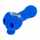 Pipe: LIT Silcone Skull & Tool-Blue