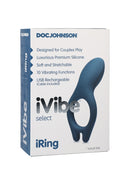 IRING Vibrating Rechargeable Cockring-Blue